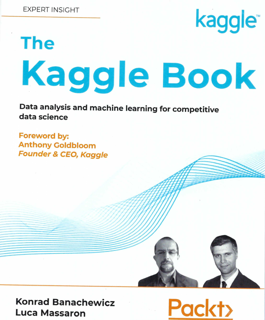 A picture of The Kaggle Book cover.