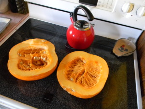 Raw Pumpkin halves